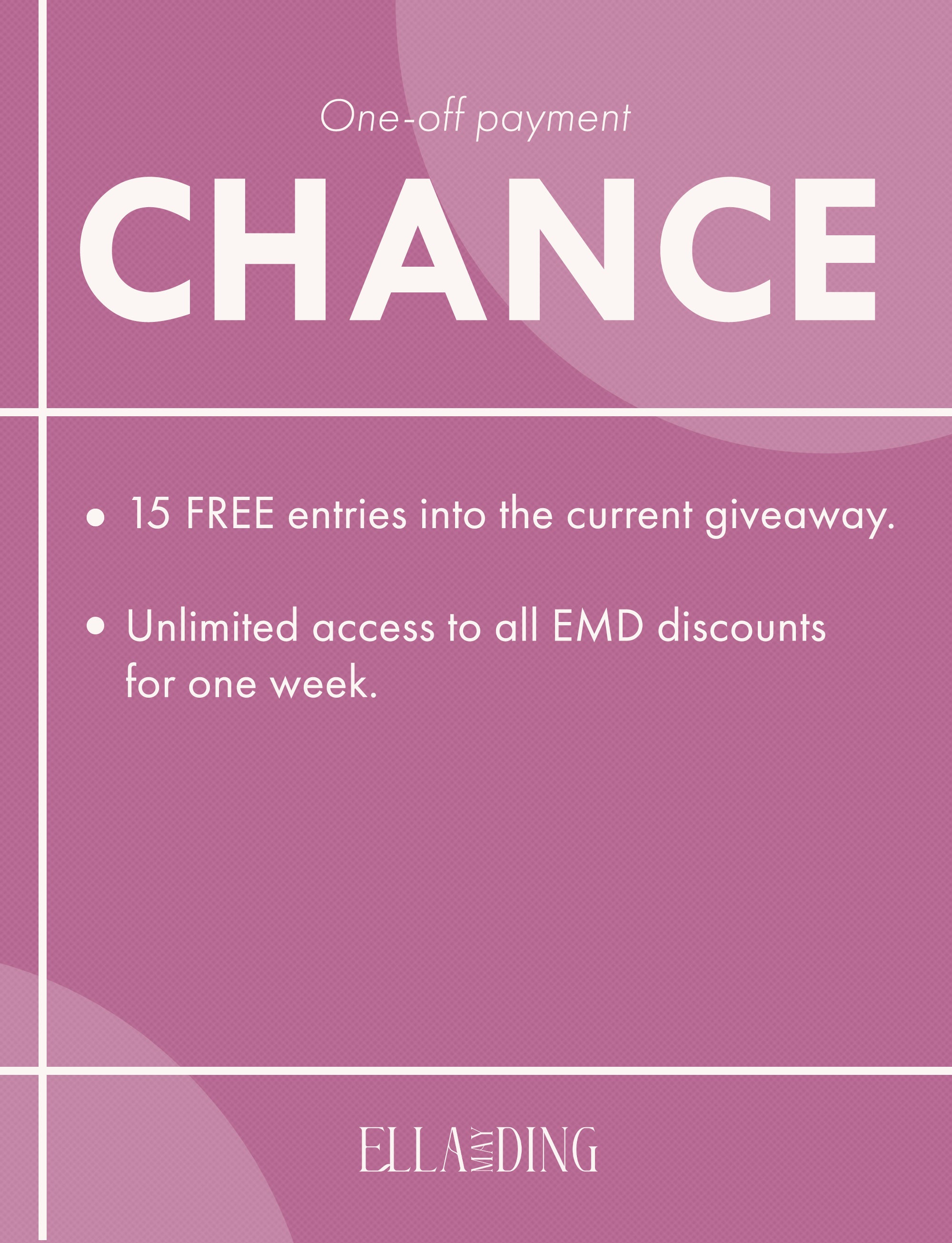 Chance Package (15 Free Entries)